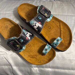 Colorful Dog Print Sandals